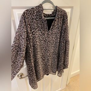Lane Bryant (26) V-neck floral long sleeve shirt